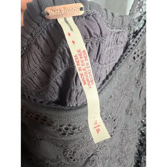 NEW Free People Malina Maxi Dress in Dark Scales Embroidered Eyelet Size Small - Picture 6 of 8